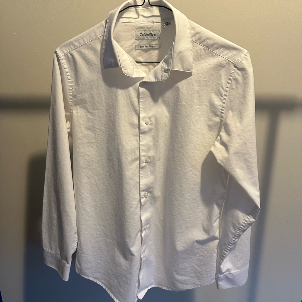 Calvin Klein Boy’s White Dress Shirt